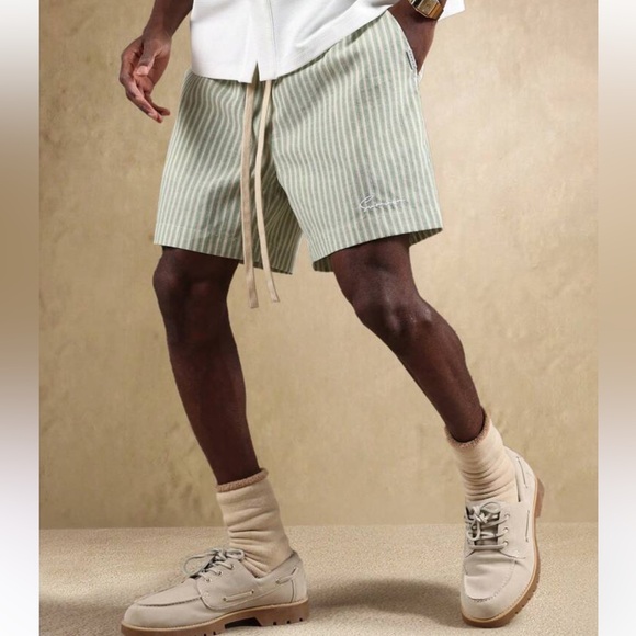 Striped Drawstring Spring Lounge Shorts - Picture 4 of 4